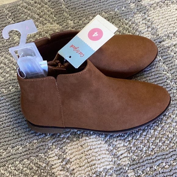 Girls' Opal Zipper Booties - Cat & Jack - cognac - size 3 & 4 - new - Picture 3 of 6